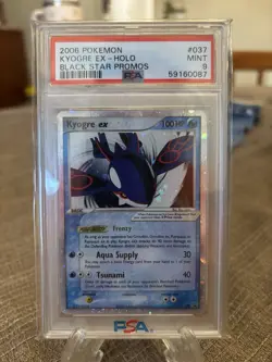 Kyogre EX Holo Black Star Promos PSA 9 Mint #37 Pokemon Rare 2006 - Image 1