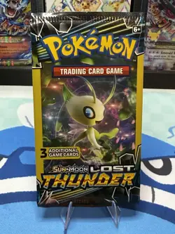 Pokemon TCG Lost Thunder 3-Card Booster Pack Factory Sealed - Image 1