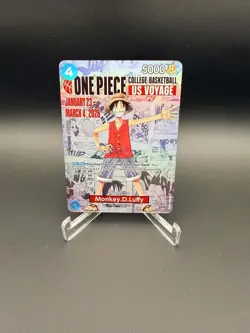 One Piece Card, Monkey.D.Luffy, College Basketball, US Voyage, P-055 ... - Image 1