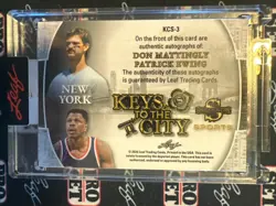 Don Mattingly Patrick Ewing, 2026 Leaf Spectacular Keys To The City Sports 5/12 - Image 2