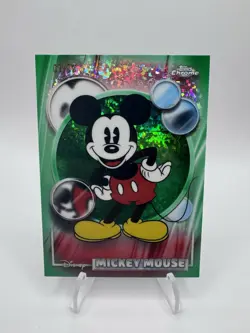 2026 Topps Chrome Disney Green Mini Diamond Refractor #50 Mickey Mouse /99 - Image 1