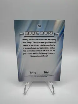 2026 Topps Chrome Disney Green Mini Diamond Refractor #50 Mickey Mouse /99 - Image 2