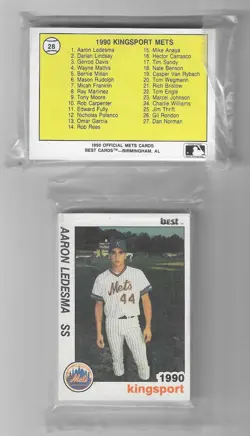 Lot of 11 Factory Sealed 1990 Best Kingsport Mets Minor League Baseball Sets - Image 2