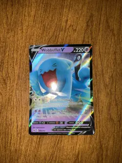 LP Wobbuffet V 086/202 Sword Shield Pokemon card English SWSH01 Rare - Image 1