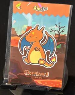 Limited Edition Full Art Rare Smile Charizard Pokemon Card Database #0006 ✨ - Image 1