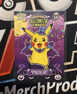 Rare Full Art Halloween Pikachu Collectoons Low Pop Holo Card ⚡ 🎃 - Image 1