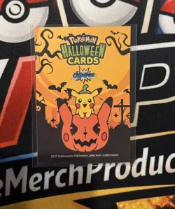 Rare Full Art Halloween Pikachu Collectoons Low Pop Holo Card ⚡ 🎃 - Image 2