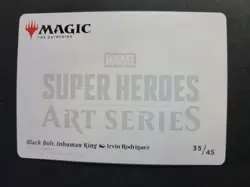 Black Bolt, Inhuman King Art Card 35/45 MTG Marvel Super Heroes - Image 2