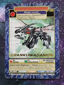 Grankuwagamon Gold Text Rare Digi-Battle Series 4 BO-182 Digimon Card - Image 1
