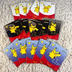 Lot Of 15 Sealed Pokemon 25th Anniversary McDonald's Happy Meal Card Packs 2021 - Image 1