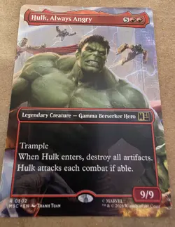 Hulk, Always Angry (Borderless) Commander: Marvel Super Heroes Regular - Mtg - Image 1