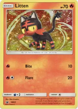 Pokemon - Litten - SM23 - Promo - SM Black Star Promo - Near Mint Card - Image 1