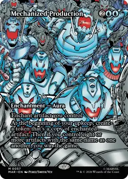 MTG Super Heroes - Mechanized Production *Borderless* - NM - Image 1
