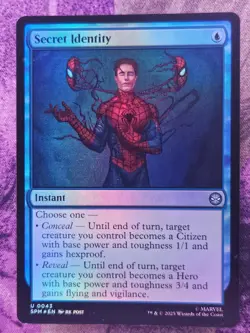 Secret Identity 43 Uncommon Marvel's Spider-Man Magic: The Gathering Foil NM - Image 1