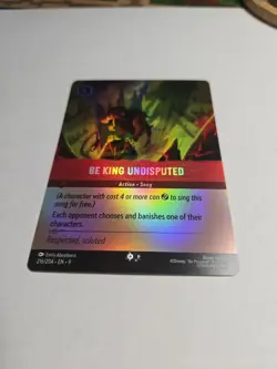 Disney Lorcana Fabled Be King Undisputed Epic Holo #216/204 EN9 TCG Card 2025 - Image 3