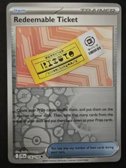 Redeemable Ticket 156/159 S&V Journey Together Reverse Holo Pokemon TCG 2025 NM - Image 1