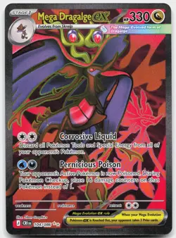 Mega Dragalge ex 104/086 Holo Ultra Rare Chaos Rising Pokemon Near Mint - Image 1