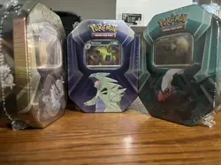 Pokemon Tyranitar Slaking Darkrai Triple Whammy Tin Set of 3 Factory Sealed - Image 1