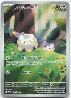 Togedemaru 104/094 Illustration Rare Phantasmal Flames Pokemon Holo Near Mint - Image 1