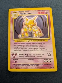 Alakazam 1/102 Base Set - Holo Pokemon Card - NM - Image 1