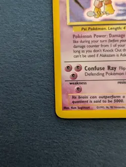 Alakazam 1/102 Base Set - Holo Pokemon Card - NM - Image 5