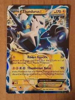 Pokemon Thunderus EX BW 81 Black Star Holo Promo NM See Pictures - Image 1
