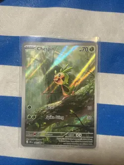 Chespin 087/086 Illustration Rare Pokemon TCG Chaos Rising NM Pokemon - Image 1