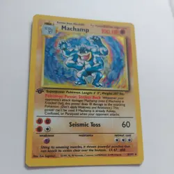 1999Pokemon Base Set Machamp 8/102 1st Edition Holo Rare LP - Image 2