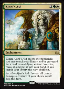Ajani s Aid - Light Play MTG Aether Revolt - Image 1