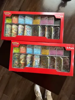Costco Pokemon Prismatic Evolutions 8 Mini Tins 2 Pack *READY TO SHIP* - Image 1