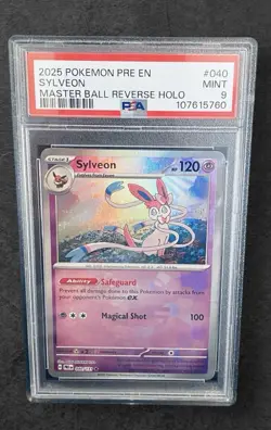 Pokemon Sylveon Masterball #40 PSA 9/Prismatic Evolutions(Read Description)🔥 - Image 1