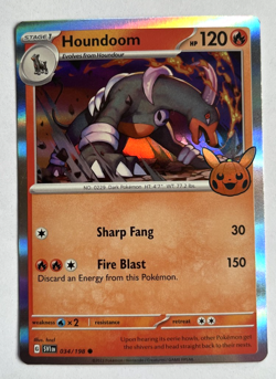 Pokemon TCG Houndoom 034/198 Trick or Trade 2023 Holo - Image 1