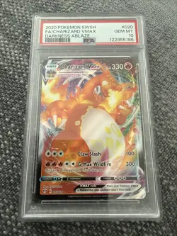 2020 Pokemon Darkness Ablaze Charizard VMAX Full Art Holo PSA 10 - Image 1