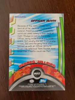 NM! Officer Jenny HV17 Foil Topps Pokemon Series 3 TV Animation Edition - Image 2