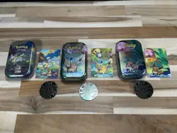 ✅Pokemon ✅Kanto Friend ✅Mini Tin ✅Pikachu ✅Eevee ✅Yamper ✅TIN ART COIN🛑No Packs - Image 2