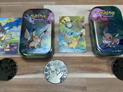 ✅Pokemon ✅Kanto Friend ✅Mini Tin ✅Pikachu ✅Eevee ✅Yamper ✅TIN ART COIN🛑No Packs - Image 4