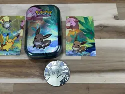 ✅Pokemon ✅Kanto Friend ✅Mini Tin ✅Pikachu ✅Eevee ✅Yamper ✅TIN ART COIN🛑No Packs - Image 5