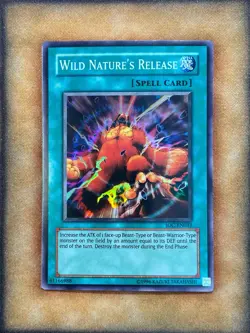 Yugioh Wild Nature's Release IOC-EN033 Super Rare Worldwide Edition LP - Image 1