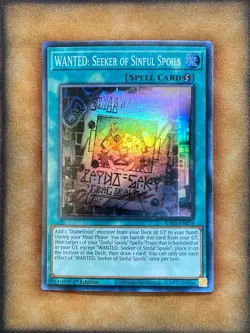 Yugioh WANTED: Seeker of Sinful Spoils RA03-EN074 Super Rare 1st Ed NM - Image 1