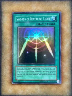 Yugioh Swords of Revealing Light LOB-101 Super Rare Original Print HP 1.5 Print - Image 1