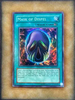 Yugioh Mask of Dispel LON-017 Super Rare Original Print MP - Image 1