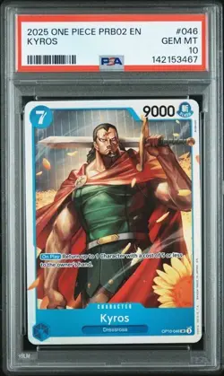 Kyros PSA 10 Super Rare One Piece PRB02 #046 - Image 1