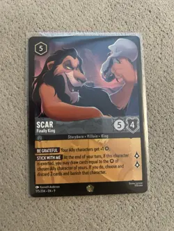 Disney Lorcana TCG Fabled Legendary Scar Finally King 175/204 - Image 1