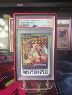1997 PSA 9 Mint Charizard Prism Holo Pocket Monsters Carddass Pokemon Card #006 - Image 1