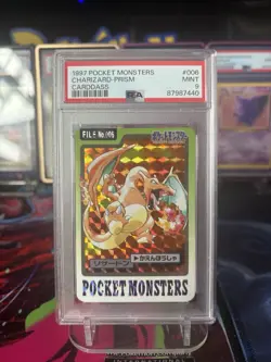 1997 PSA 9 Mint Charizard Prism Holo Pocket Monsters Carddass Pokemon Card #006 - Image 3