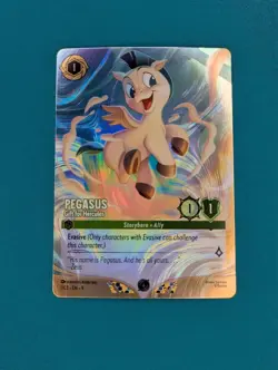 Disney Lorcana Challenge Pegasus Foil Promo Card DLC Exclusive - Image 1
