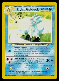 Pokemon Card - Light Golduck Neo Destiny 47/105 Uncommon - Image 1