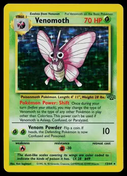 Pokemon Card - Venomoth Jungle 13/64 Holo Rare - Image 1