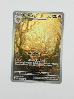 Pokemon TCG Obsidian Flames Ninetails Illustration Rare Holo Card 199/197 - Image 1