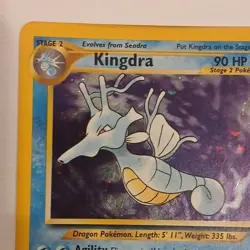 Kingdra 8/111 Neo Genesis Holo Rare Unlimited English Pokemon Card - Image 2